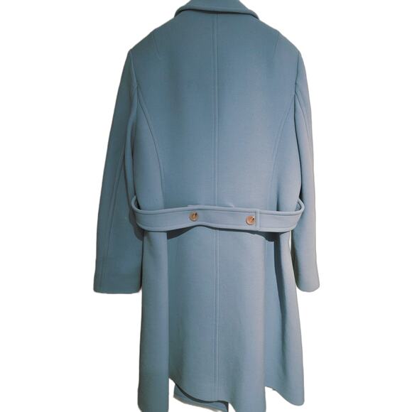 J. Crew Fine Wool Blue Midi Coat 14 - Picture 2 of 6
